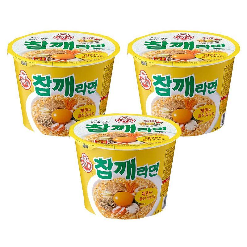 オットギ ごまラーメン(カップラーメン) 3個入   チャムケラーメン   韓国食品   韓国ラーメン (海外直送)