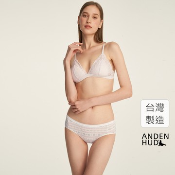 【Anden Hud】Sirius．中腰生理褲(米白-針織雪花) 純棉台灣製