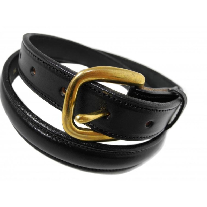 TORY LEATHER ROUND RAISED BELT BLACK 2167 トリーレザー ブライドル