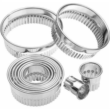 《KitchenCraft》餅乾模11件(波浪圓)