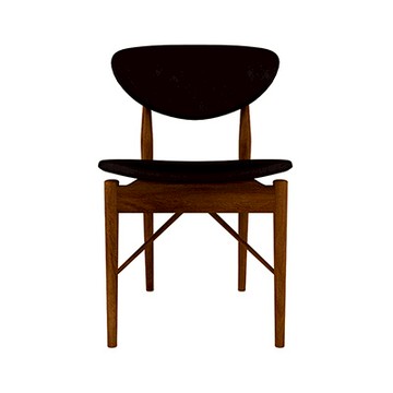 Model 108 Chair（胡桃木 / Nevada 黑棕皮革）