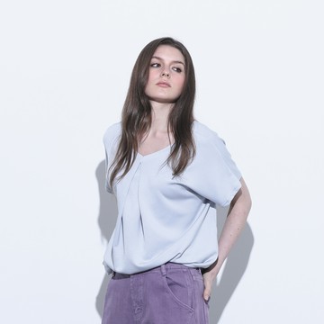 【PANGCHI 龐吉】摺痕造型涼感上衣