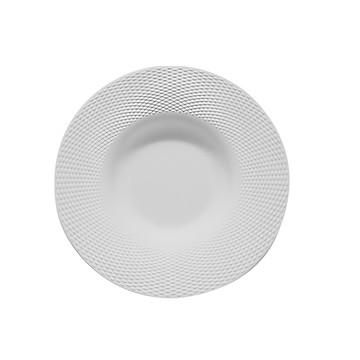 WANDU 瓦讀 草帽盤 9.75寸 純白草帽造型 湯盤 麵盤  珠點反口  1個