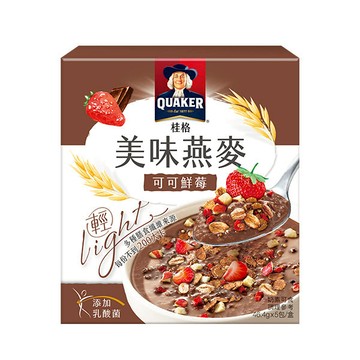 【桂格】美味燕麥-可可鮮苺46.4gx5包/盒⚡點心/消夜好選擇⚡ ?每份不到 200 大卡