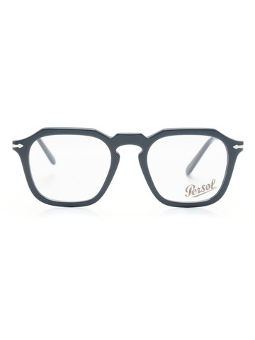 Persol - geometric-frame glasses - unisex - Acetate/Acrylic - 50 - Blue