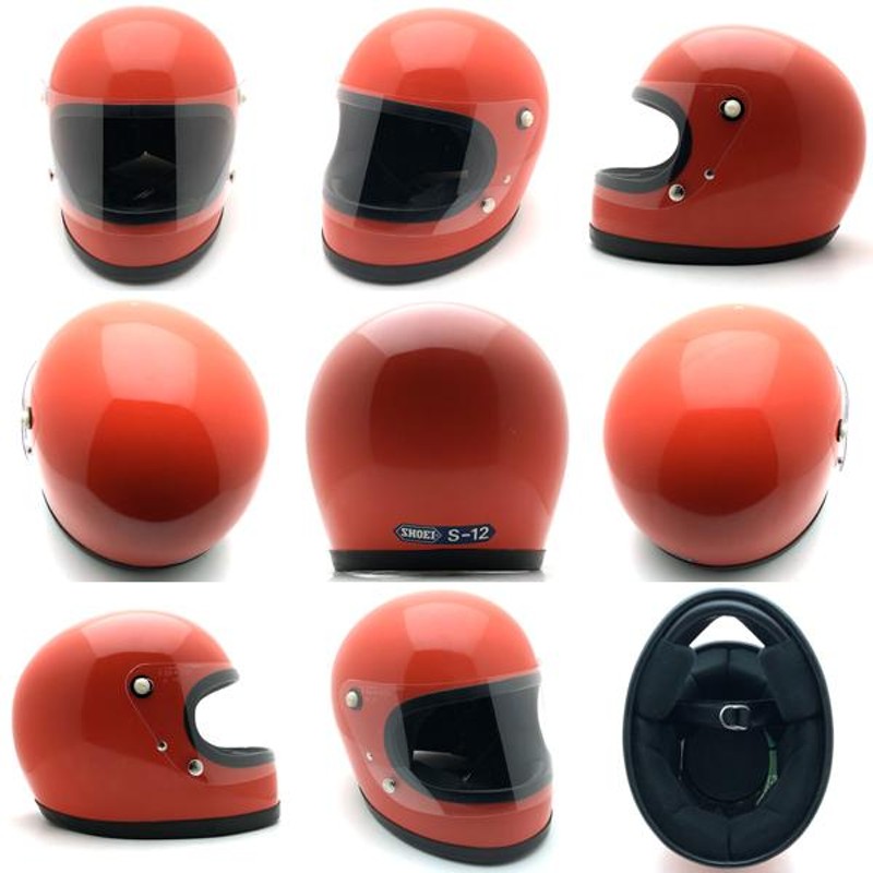 送料無料 BHVシールド付 SHOEI S-12 ORANGE 56cm/ショウエイs12オレンジビンテージヘルメット族ヘル国産旧車70sシェル |  LINEブランドカタログ