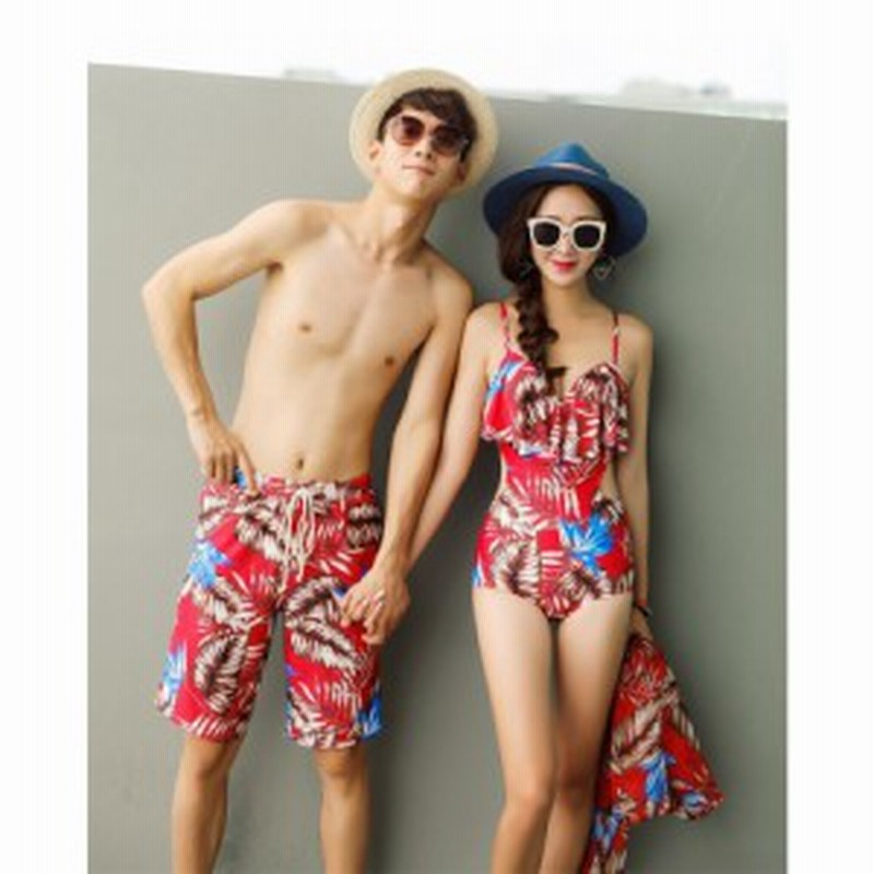 超人気 ペアルック 水着 カップル水着 メンズ レディース 花柄 お揃い水着 ビキニ サーフパンツ 海水浴 夏休みセクシー可愛い 通販 Lineポイント最大1 0 Get Lineショッピング