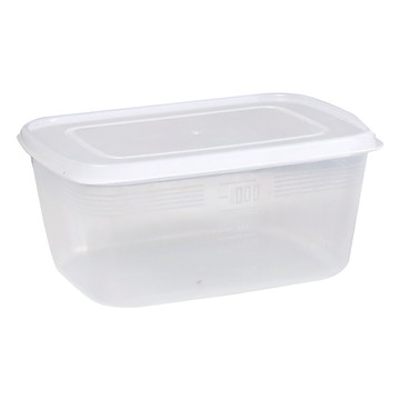 透明盒身白蓋冰箱收納盒 小  1個  1個裝