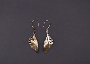 植物系列-秋葉單邊925銀耳環(單支/一對)