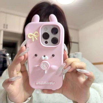 卡通旋轉花鼻孔雞手機殼18iPhone17潮16plus蘋果15promax防摔14卡通13 12 11