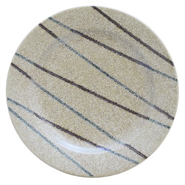 佐和陶瓷 雙彩直紋 日本製  19 x 3cm  黃  1個