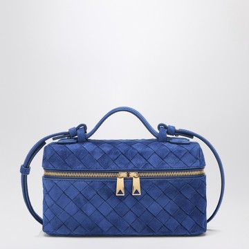 Bang Bang vanity case in Royal Blue suede