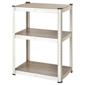 TRUELIFE OUTLET 三層變形鐵架 穩固耐用 多層收納層架  淺木色  1個