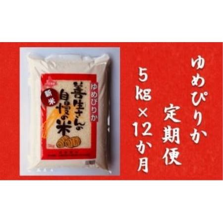 ふるさと納税 令和5年産！『100%自家生産精米』善生さんの自慢の米 ゆめぴりか５kg　１２か月　（全１２回） 北海道岩見沢市