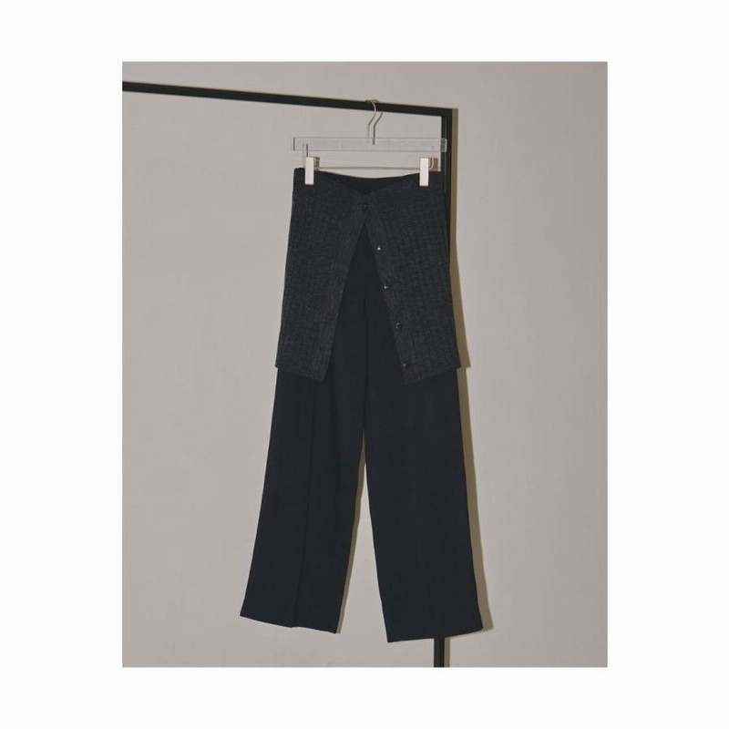 20%OFF】TODAYFUL トゥデイフル Knit Layered Trousers -BLACK 