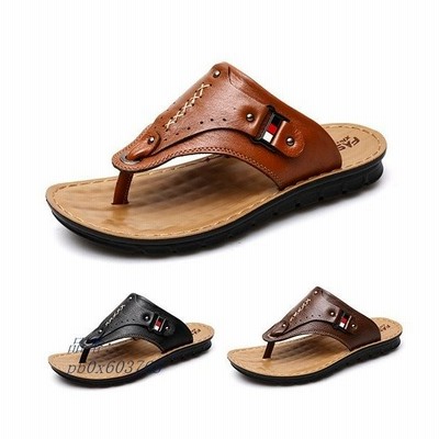 サンダル メンズ スリッパ 紳士用 滑り止め 革サンダル ビーチサンダル レザーサンダル 歩きやすい 夏 カジュアル お洒落 コンフォタブル 父の日 通販 Lineポイント最大get Lineショッピング