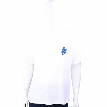 J.W. Anderson 刺繡船錨補丁純棉白色短袖上衣 TEE(男款)