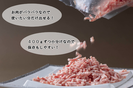 ＜定期便6回＞ 北海道産 健酵豚 ひき肉 計 1.2kg (全7.2kg)