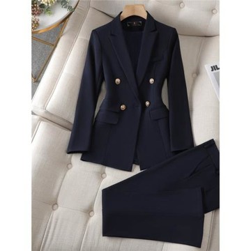 高級感黑色西裝套裝女氣質職業小西服外套銀行工作服面試正裝春秋