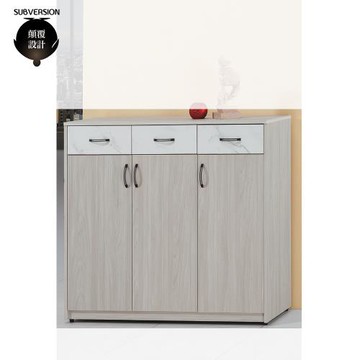 【顛覆設計】雪夏兒4尺三門三抽鞋櫃