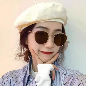 2025新款墨鏡女高級感ins街拍網紅圓框眼鏡韓版潮復古太陽鏡小臉