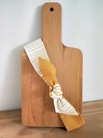 綁式髮帶-鬆緊-直橫條紋.素黃色布料有改.比照片顏色在微淺一點