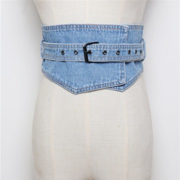 現貨+預購 腰帶牛仔腰封皮帶寬版腰帶女牛仔褲腰帶休閒褲長褲-寬版綁帶束腰丹寧女配件2色73vh22【獨家進口】【米蘭精品】