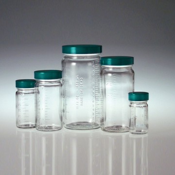《Qorpak》直筒型樣本瓶 有刻度 Bottle, Meidum Round, Graduated, Clear