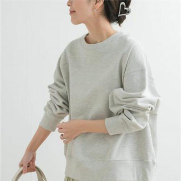 日單UR純原25年春季新款圓領全棉毛圈寬松長袖衛衣百搭氣質休閑