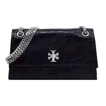 [平輸版] 【TORY BURCH】Turnlock 鏈袋單肩包(迷你/黑銀)真品平輸