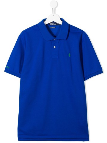 Ralph Lauren Kids - logo-embroidered polo shirt - kids - Polyester - S - Blue
