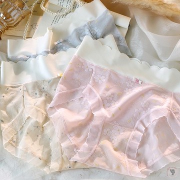 現貨❄️ 無痕蕾絲內褲 純棉襠 抑菌三角褲 無痕女內褲