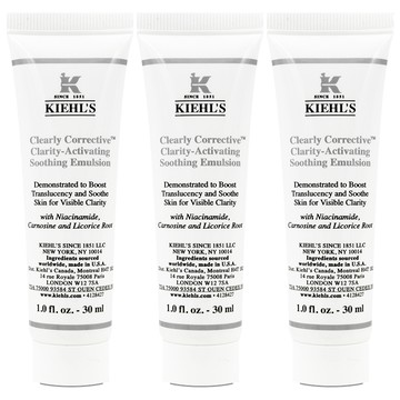 【KIEHLS 契爾氏】激光精華彈潤美白乳液 30ml*3
