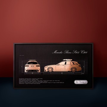 【專屬 訂製禮】刻劃回憶汽車掛畫 - 車側+車尾款