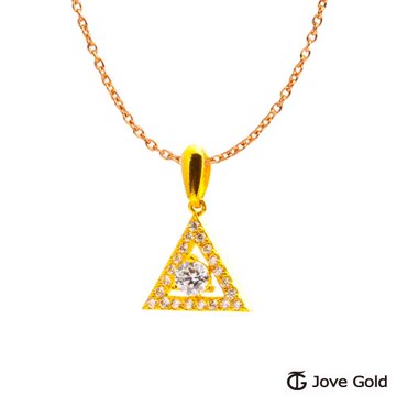 Jove Gold漾金飾 幾何時尚黃金墜子 送項鍊