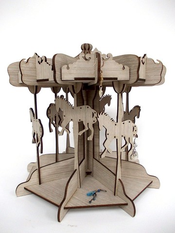 情人節禮物/【旋轉木馬-淺木紋色】攝影道具.擺飾.樣品出清