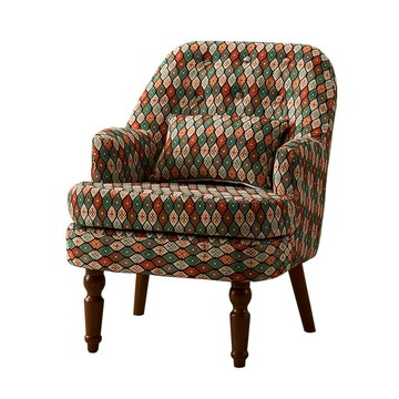 美式復古單人沙發陽臺客廳臥室民宿酒店小戶型休閑懶人沙發椅組合【0113103DD】