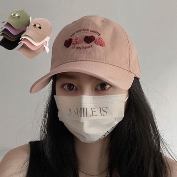 Porabella現貨 愛心帽 復古棒球帽 防曬帽 遮陽帽 時尚遮陽帽 百搭帽 蝴蝶結棒球帽 baseball cap