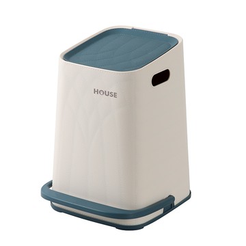 好室喵荔枝紋套筒式緩降垃圾桶(附內桶)-7L(顏色隨機出貨)