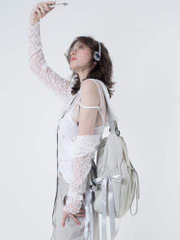KIKI Ribbon Backpack / Gray