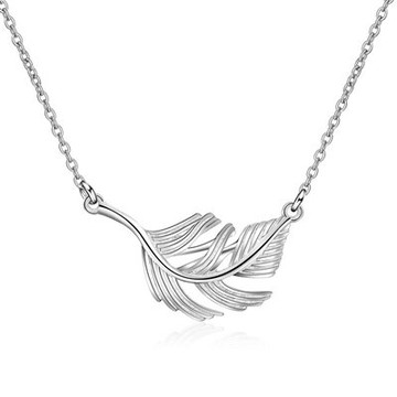 925純銀項鍊葉子吊墜-日韓時尚簡約百搭女飾品73qi14【獨家進口】【米蘭精品】