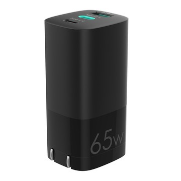 Mine Phone 台版安規 GaN氮化鎵 65W快充 智能充電器 智能極速快充頭 三孔電源供應器 支援筆電快充 - 黑色