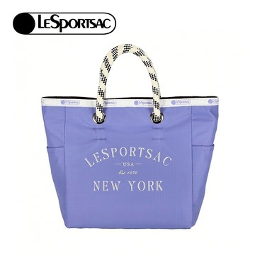 |快速出貨|Lesportsac Medium 2 Way Tote 中型雙面托特包/ 藍紫色簡約風