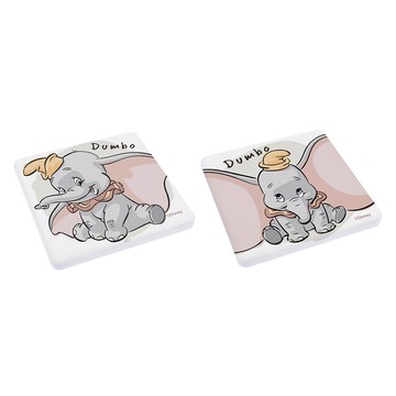 收納王妃 小飛象珪藻土杯墊 方 2個  10 x 10 x 0.9cm  你好小飛象  1組