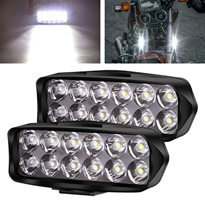 Aoling バイク フォグランプ 12V24V 防水 12LED バイク補助ライト バイク用フォグランプ バイクLEDフォグランプ 防塵耐  LINEショッピング