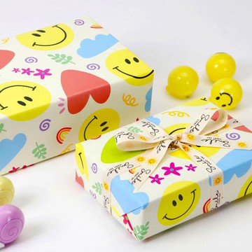 IndiK 微笑愛心包裝紙  春日小花 粉色  20個