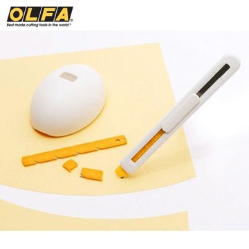 日本製OLFA兒童安全美工刀ESK-1(右左手皆適;附拆刃器兼刀架;品番236BS)小朋友兒童美工刀切割刀安全刀具