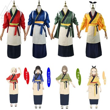 萬聖節 Lycoris Recoil 莉可麗絲cos 錦木千束 井之上瀧 奈中原瑞 希胡桃 cos服 日系和服 演出服