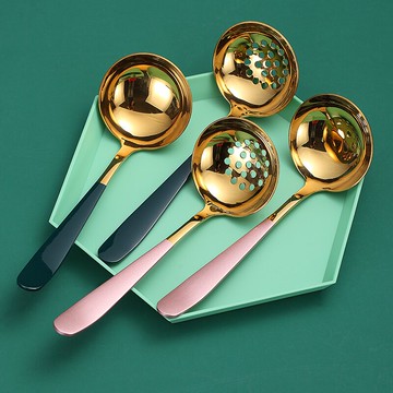 304不銹鋼湯勺家用大號盛湯粥勺子漏勺創意拉面勺火鍋稀飯小湯勺