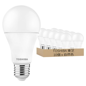 TOSHIBA 東芝 澄系列 LED球泡燈 15.8W 4000K  自然色  10個